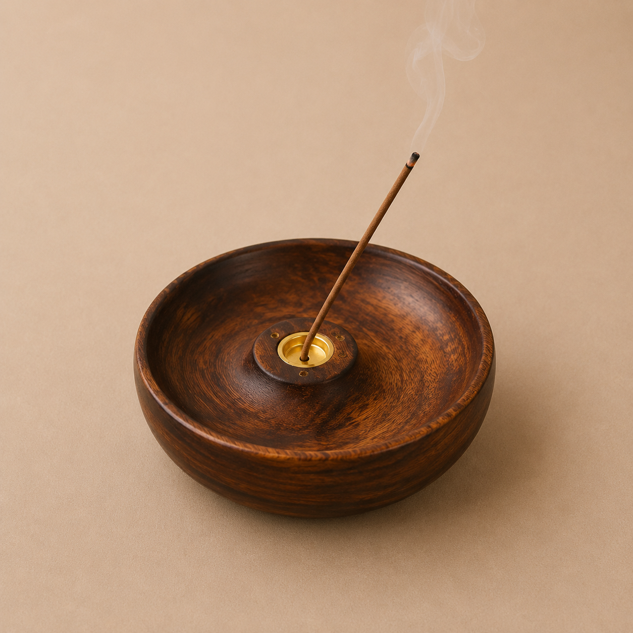 Porte encens Disque en bois