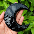 Croissant de lune en obsidienne noire